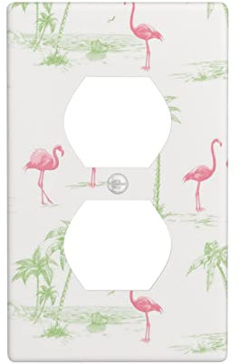 Rosa Flamingos Duplex Steckdose Dekorative Wandpaneel Elektrische Schalttafel