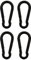 HOMPER 4pcs M8 Carabiner Hook - Heavy Duty 304 Stainless Steel Snap Keychain Clips for Outdoor, Camping, Hiking,Black