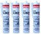 4x Remstaler SANITÄR SILIKON 300ml | Anti-Schimmel | Wasserdicht | für Innen- und Außenbereich | weiß und transparent (weiß)