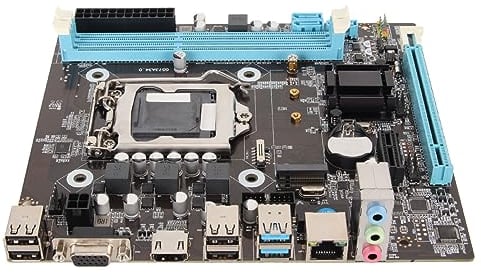 Topiky LGA1150 Motherboard, H81 Micro ATX Gaming Motherboard for Intel 4th Generation for Core I3 I5 I7, Dual Channel DDR3 M.2 NVMe NGFF SATA 6Gb/s PCIe Slot