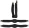 Equinate Langgurt Fremont mit 20mm Memory Foam 140cm - anatomischer Bauchgurt, Sattelgurt Schwarz