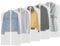 Garment Bags - 5 Pcs Clothes Covers, Dustproof Suit Bag Covers Waterproof Moth Proof Coat Bag with Zip, Translucent Dress Cover Anti-Mite Breathable Protector for Wardrobe Storage and Travel 60x120cm