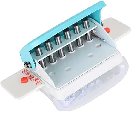 Locher, verstellbarer Locher, robuster Locher, A4-Papierstanzmaschinen, Locherwerkzeug mit Positionierungslineal, Grün