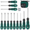 Moendergo 12pcs Magnetschrauber Set, U-förmige/Dreieck/Y-förmige Reparatur Schraubendreher, Schraubendreher Set mit Werkzeugtasche und Magnetisierer
