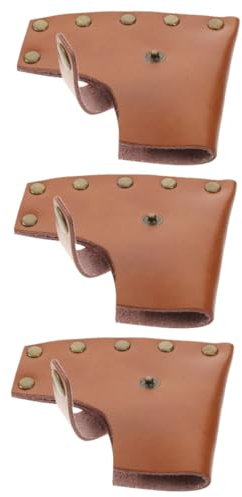 Gadpiparty 3St Axtsatz Lederwerkzeug Handabdeckung Scheide Kopfholster kleines Beil Lederscheide Schutzhülle für den Außenbereich Schutztasche zum Wandern Wache draussen Lederetui Klinge