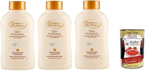 Spuma di Sciampagna Wohlbefinden Talk duftend – weiches und samtiges Leder 3x 200g + Italian Gourmet polpa 400g