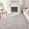 HUGEAR Grau Bereich Teppich 240x300 Indoor Vintage Wohnzimmer Teppich Waschbar Distressed Teppich Grau Floral Schlafzimmer Teppich Retro Akzent Wurf Teppich für Büro Esszimmer Kinderzimmer