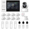 LWOHSI WiFi+4G Alarmsystem mit Kamera – Smart Home Alarmsystem kabellos mit 4,3 Zoll Touchscreen für Haus/Wohnung/Büro/Garage