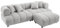 Riess Ambiente Modernes XXL Sofa ADLON - 255cm - grau Bouclé - Bigsofa Federkern inkl. Kissen