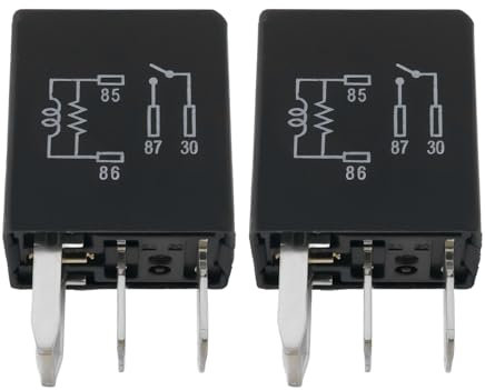 YINETTECH 2X Relais Micro de Voiture 871E-1A-D-R1 U15 12 V CC 35 A 4 Broches ISO Normalement Ouverts pour Voitures Camions équipements Industriels