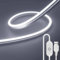 ShineBurky LED Strip Light White 6000K, 5V 2M Neon Rope Lights USB Powered Waterproof, LED Lights Strip Flexible Dimmable Cuttable for Bedroom Kitchen Mirror TV Backlight Cupboard Outdoor Indoor Decor