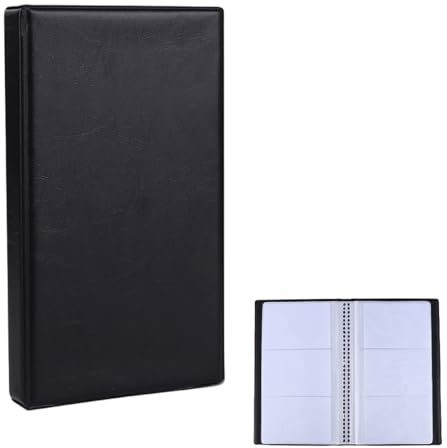 MIRKUZI 1 porta biglietti da visita con 40 scomparti per carte, porta biglietti da visita, libro per biglietti da visita, organizer per biglietti da visita, libro per biglietti da visita