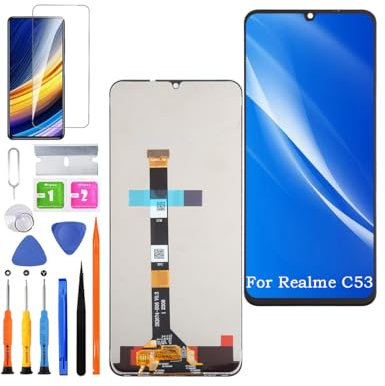 HLYGZX Repuesto de pantalla LCD Realme C53, RMX3760, kit de piezas de reparación de montaje digitalizador