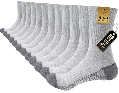 Cirorld Mens Sports Socks, 6/8 Pairs Work Boot Socks for Men & Women | Breathable Mesh, Anti-Blister, Moisture-Wicking, and Quick-Drying; With Arch Support for Running, Walking, Hiking and Cycling