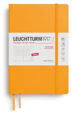 LEUCHTTURM1917 372767 Wochenplaner Paperback (B6+) 2026, Rising Sun, Englisch