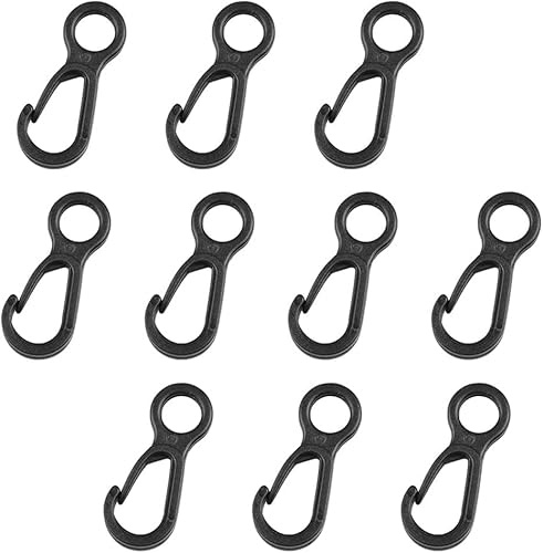 10 x Karabinerhaken aus Kunststoff, Camping-Karabinerschnalle, Multifunktions-Karabinerhaken, Campingausrüstung, Zelt-Schnalle, Zelthaken, Outdoor-Zelt-Werkzeug, Zubehör