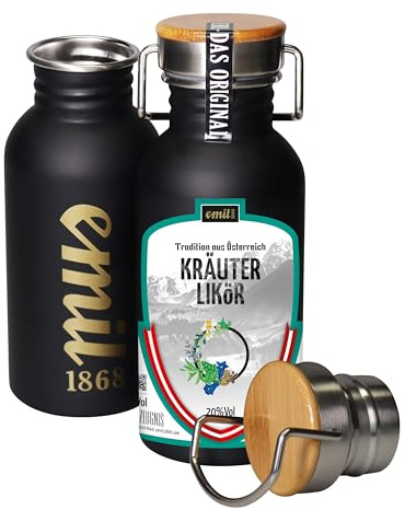 Emil Kräuter Likör 20% 0,5l Edelstahl Kanne