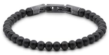 Frank 1967 7FB-0843 Kralen Herenarmband Zilverkleurig | Vintage look