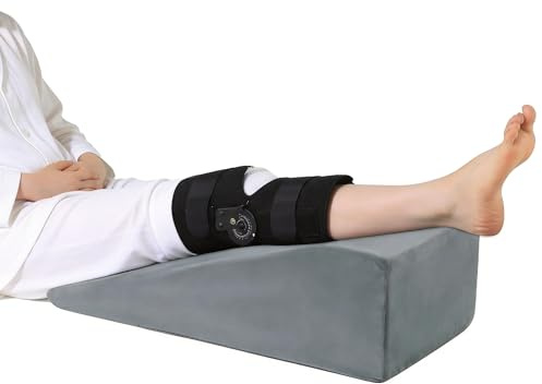 TOPROUD Beinhochlagerungskissen mit Griff, ergonomisches Lagerungskissen zur Bein-Hochlagerung, komfortable Unterstützung für Hüfte, Knie, Fuß und Sprunggelenk – einzeln