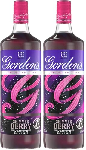 Gordon's Shimmer Berry | 20% | vol 70cl | Limited Edition | Juicy Berry | Mystical Violet | Mix with Tonic or Lemonade (Pack of 2)