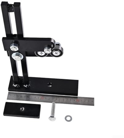 Yuanpgky Tornio per legno in ghisa di tipo L, con 3 ruote cromate regolabili per una tornitura liscia, riduce al minimo le vibrazioni sui mandrini lunghi e sottili, minimo 30,5 cm