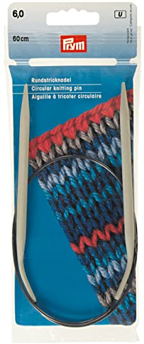 Prym 211307 Rundstricknadeln ALU 60 cm 6,00 mm grau