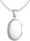 Vinani Anhänger Medaillon oval glänzend zum Öffnen mit Schlangenkette 45 cm Sterling Silber 925 Kette Italien AMO-S45