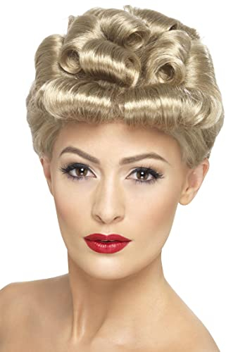 Smiffys 40er Vintage Perücke, Blond, mit Locken Halloween