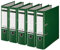 Leitz 1010 Aktenordner, Kunststoff, breit, mit patentierter 180-Grad-Präzisionsmechanik, 5er Sparpack, 8 cm, Breit Green