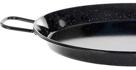 Poêle à paella en acier émaillé-diamètre : 42 cm, das original en espagne de paella world