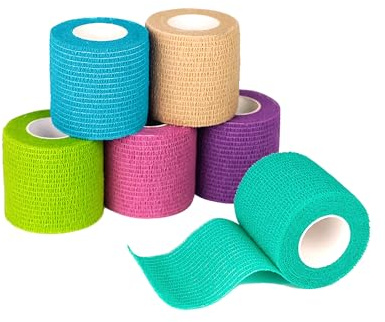 FriCARE Self Adhesive Bandage Wrap, Medical Tape in First Aid Kit, Rainbow