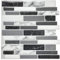 Art3d 30 * 30cm Piastrelle Backsplash Adesivi per piastrelle rimovibili 3d per cucina, Staccare e attaccare, Marmo grigio (6 fogli)