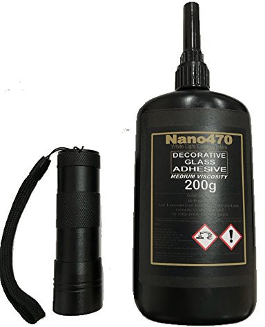 Nano470 Medium Viscosity Decorative Adhesive 200g with UV Torch