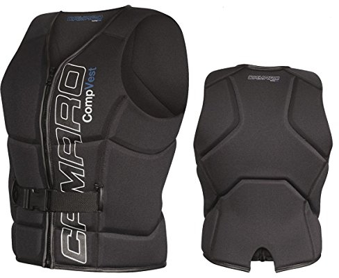 Camaro Comp Slasher Neopren Prallschutz Oberteil Wakeboard Kite Wasserski bis Größe 6XL (122-128cm) Schwarz Unisex-Erwachsene Wassersportler, Outdoor-Enthusiasten Weste