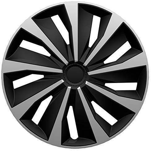 AUTO-STYLE Satz Radzierblenden Grip 14-Zoll Silber/Schwarz