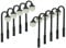 Evemodel LYM23 10pcs Model Railway Train Lamp Post Street Lights Z Scale LEDs NEW Building Layout