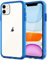 JETech Case for iPhone 11 (2019), 6.1-Inch, Shockproof Transparent Bumper Cover, Anti-Scratch Clear Back (Blue)