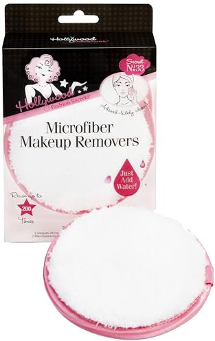 Hollywood Fashion Secrets Microfiber Makeup Remover Pads (2 Pack)