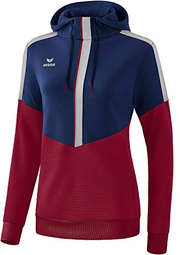 Erima Damen Squad Kapuzensweat (1072020), new Navy/Bordeaux/Silver Grey, 38