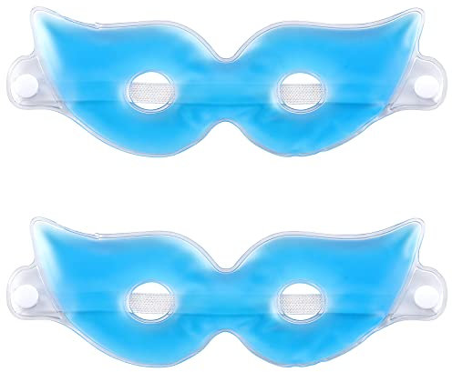 minkissy 2 Stücke Kühlende Augenmaske Kühlbrille Augen Kühlmaske Schlafmaske Schlafbrille Kalt Therapie für Augen Kühlung Entspannung & Wellness