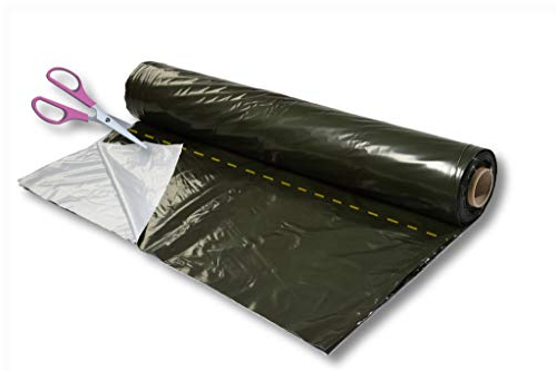 10 m breite - DU WÄHLST DIE LÄNGE - Silofolie, Silagefolie, UV-Folie, Abdeckfolie, Siloplane, 15 Monate UV-beständig, schwarz/weiß