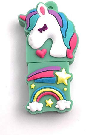 Onwomania Licorne créatures mythiques Monoceros Blanc Clé USB Clé USB 8 Go USB 2.0