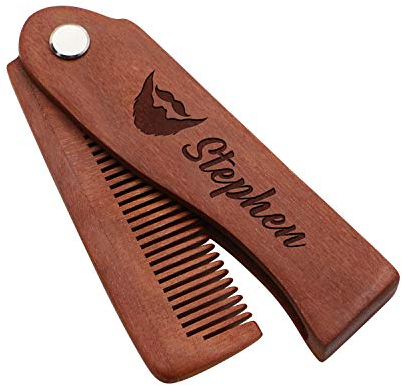 Handgefertigter Sandelholzkamm, personalisierter Walnussholzkamm, benutzerdefinierter Holzkamm, rustikaler Bartkamm, Haarmassage, Holzkamm, Taschenkamm für Männer