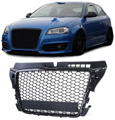 Waben Grill Kühlergrill Sport Optik Schwarz glanz matt für Audi A3 8P 08-12