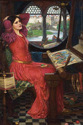 1art1 John William Waterhouse Poster Ich Bin Der Schatten Satt, Sprach die Dame Von Shallott, 1916 Kunstdruck Bild 120x80 cm