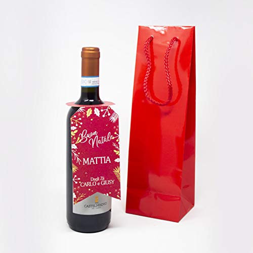 BPAPER Bottiglia Vino Personalizzato Grafica Xmas Red Una Dedica Speciale 300.092
