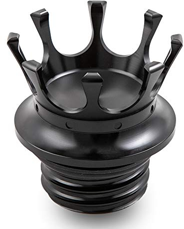 APEBAZY Motorrad Tankdeckel CNC Crown Ölkappen für Sportster XL1200 883 48 Softail Dyna FXD FLST Road King1996-2021 Schwarz