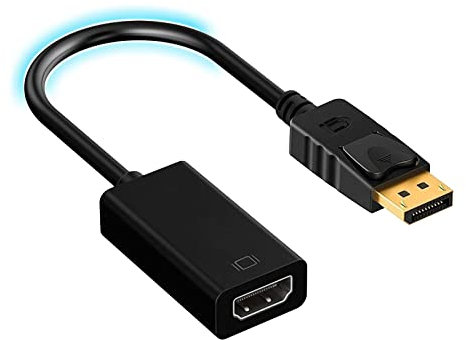4K DisplayPort to HDMI Adapter DP Male to HDMI Female Converter Cable Compatible with Lenovo, Dell, HP, Asus and Other Brand Laptop, Monitor, Projector, TV (DP to HDMI, Irreversible)