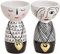 matches21 Vase Blumenvase Dekovase Figur Gesicht schlafend weiß schwarz & Herzanhänger Gold Keramik 1 STK 2er sort Ø 6x11 cm
