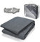 Tubiaz Vorzeltteppich, Outdoor Campingmatte Zeltteppich mit 12 Löchern, 13 Heringe und Tragetasche, wasserdichte Zeltplane mit Ösen, Zeltteppich Outdoor Camping 400x600cm Grau Blau